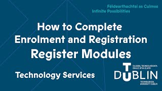 How to Register on Modules | TU Dublin Technology Services