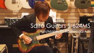 Video thumbnail for Blue Guitars - Saito Guitars / S-624MS Ash/Maple VS Rosewood/Ash [Kenji Hiroi 廣井謙次] by Blue Guitars