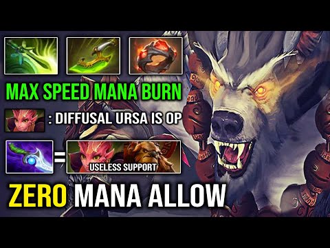 Diffusal Ursa is too Overpower | WTF Attack Speed Instant Mana Burn with Max Agility Speed Dota 2