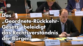 Anhörung im Innen-Ausschuss zum "Geordnete-Rückkehr-Gesetz"