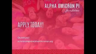Alpha Omicron Pi Foundation 2023-2024 Scholarship Application Tips