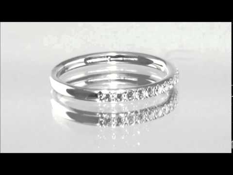 Stunning 0.25ct Diamond Half Eternity Band set in 18ct White Gold