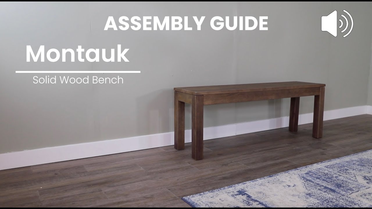Full Assembly Instructions: Montauk Solid Wood Bench