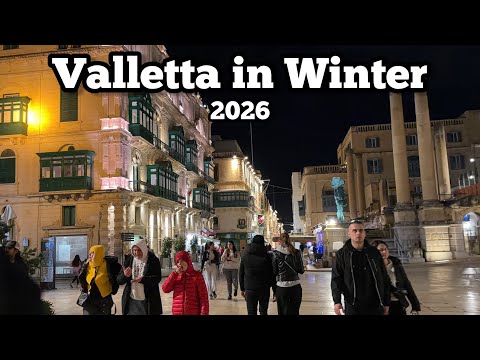 Valletta bei Nacht im Winter – Malta 2026