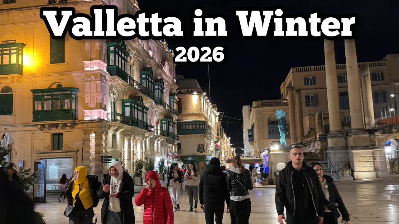 Valletta at Night in Winter- Malta 2026