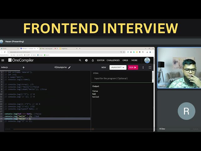 Insights from a Front-End Developer Interview: ReactJS, JavaScript, and ...