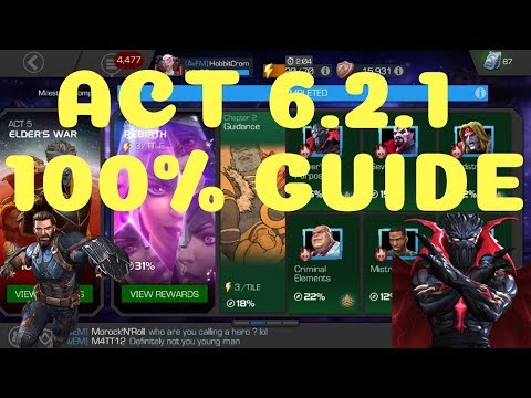 Act 6.2.1 100% Guide - Some tips & Path Walkthrough - Marvel Contest of Champions