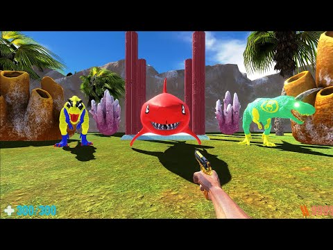 FPS AVATAR DEATH RUN vs SPIDERMAN MEGALODON - Animal Revolt Battle Simulator ARBS