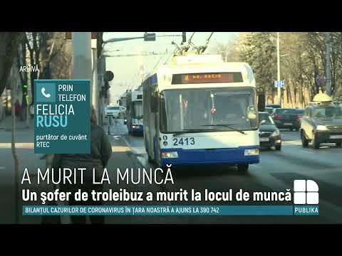 Un şofer de troleibuz din Chişinău a murit la locul de muncă. Bărbatului i s-a făcut rău la volan