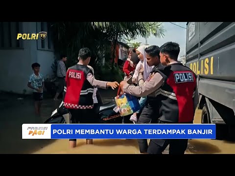 PERSONEL POLRESTA BULUNGAN MEMBANTU WARGA YANG TERDAMPAK BANJIR DI WILAYAH TANJUNG SELOR