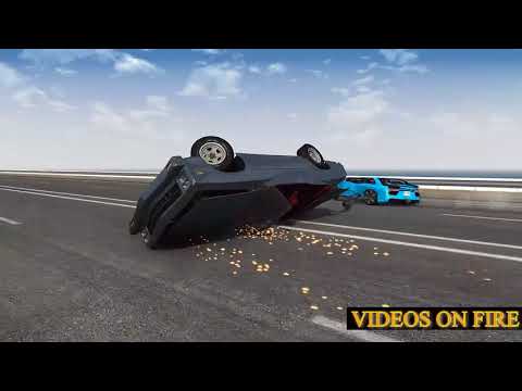 Chained Cars Jumps Crashes   BeamNG DRIVE