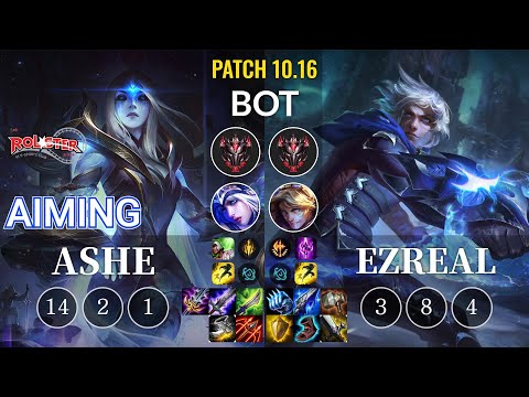 KT Aiming Ashe vs Ezreal Bot - KR Patch 10.16