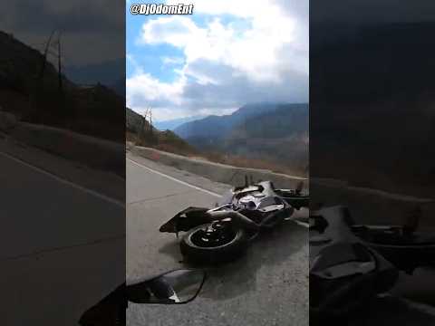 Biker Goes Over Cliff 😱
