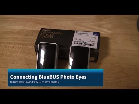 How To Connect Nice Apollo BlueBus Through-Beam Photo Eyes To 1050US and 936US Control Boards