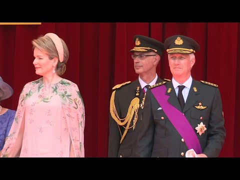 Belgian royal family attends street parade on Belgium's National Day | AFP