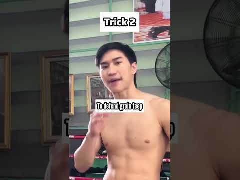 Tawanchai demonstrates how to defend against teep 🥜 #martialarts #muaythai