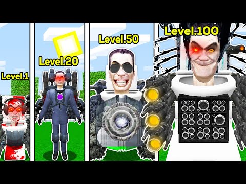 TİTAN G-MAN.EXE SKİBİDİ TUVALET SEVİYELERİ 😱 - Minecraft