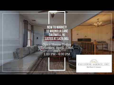 New to Market! 18 Magnolia Lane Caldwell, NJ Listed at $429,900