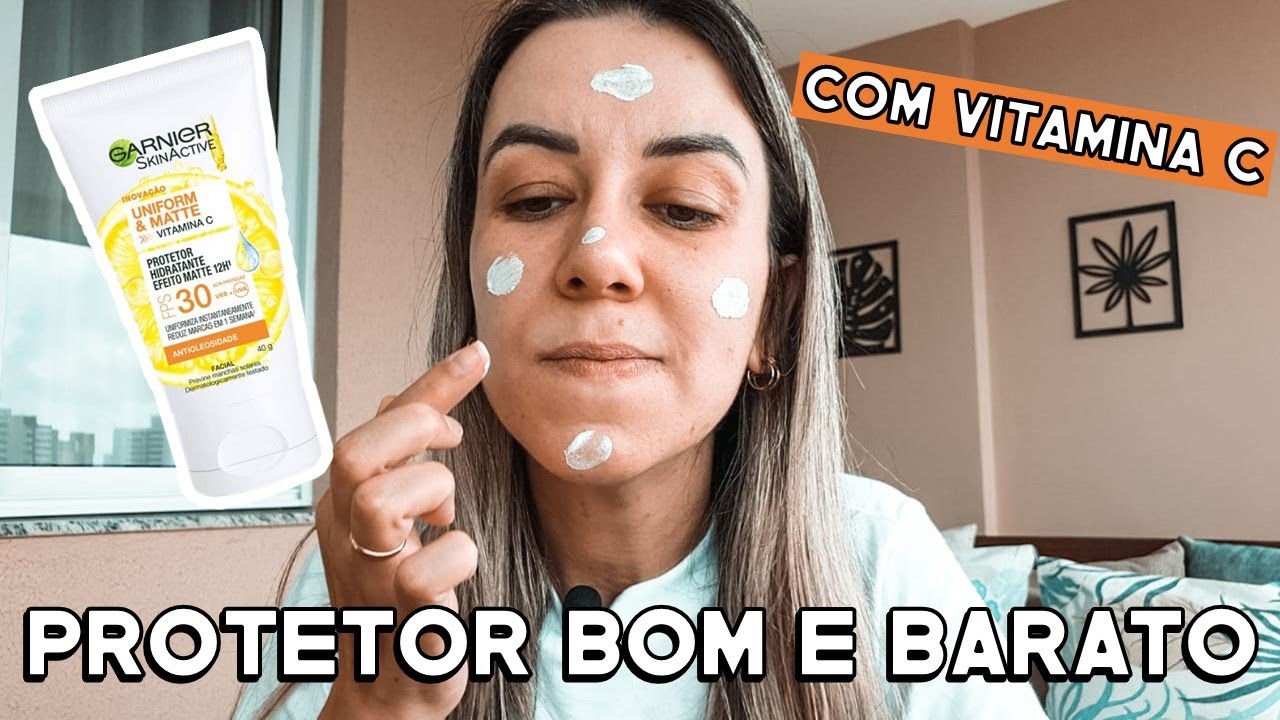 🍊 DICA de protetor solar BOM E BARATO | Garnier protetor hidratante 30 FPS #garnier #protetorsolar
