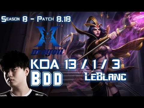 KZ BDD LEBLANC vs LISSANDRA Mid - Patch 8.18 KR Ranked