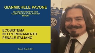 Gianmichele Pavone - Ecosistema dell'ordinamento penale Italiano