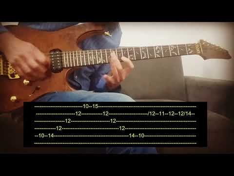 Sequência de frases com escala menor harmônica - frase de guitarra - lick de guitarra - guitar lick