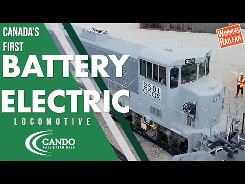 La primera locomotora eléctrica de batería de Canadá: Cando 2501