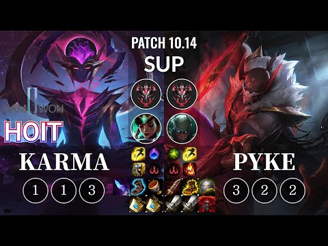 DWG Hoit Karma vs Pyke Sup - KR Patch 10.14