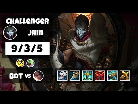 Jhin Bot Lane 11.11 Challenger Gameplay Replay S11 (9/3/5) - EU