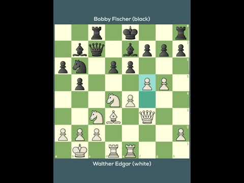 Walther Edgar vs Bobby Fischer // It Chess Open / Zurich - Switzerland, 1959.