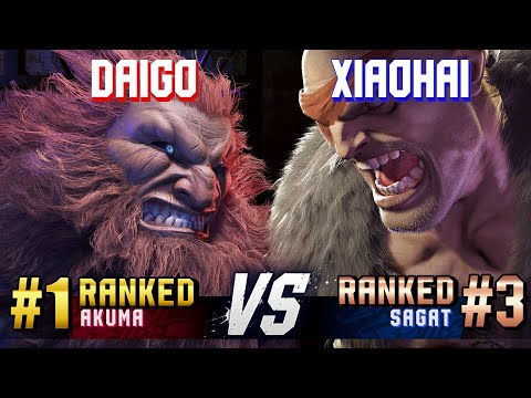 SF6 ▰ DAIGO (#1 Ranked Akuma) vs XIAOHAI (#3 Ranked Sagat) ▰ High Level Gameplay
