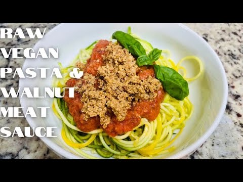 Raw Vegan Walnut Meat | Zoodles with Walnut Meat | Zucchini Noodles | Vegan Recipes