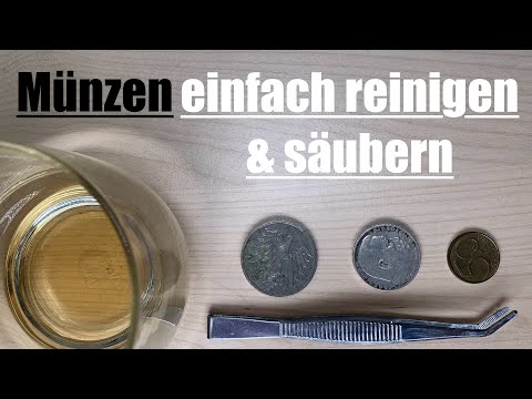 Münzen einfach reinigen und säubern👌|| Mit Essig & Salz! || #münze
