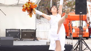 【チアリーディング】練習風景と白チームの2人の演技