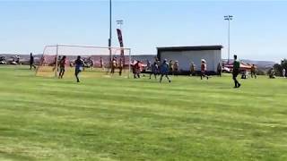 Cross finds forward open in front of goalie