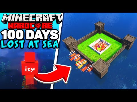 100 Days Lost at Sea in Minecraft Hardcore?! Insane Survival