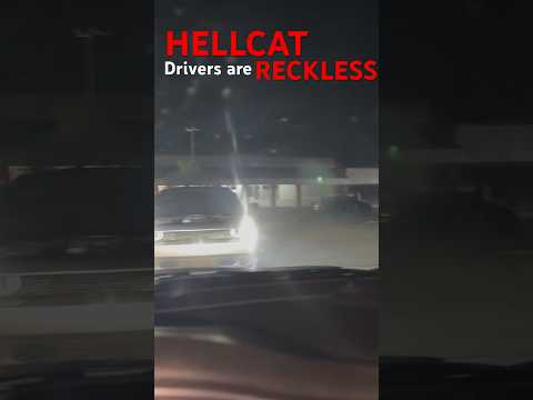 *HELLCAT drivers are RECKLESS ‼️🔥🔥 #hellcat #takeover #dodge #mopar #policechase #reckless