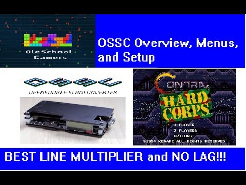 OSSC Unboxing, Menus, Setup, and test on Sega Genesis Contra Hardcorp with Line 4x!