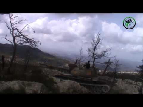 استهداف تحصينات قوات النظام في قرية ستربة في ريف اللاذقية بواسطة قذائف دبابة من قبل اللواء الثالث في الساحل