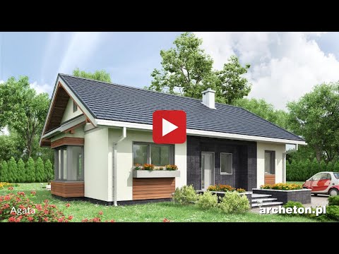 Projekt domu Agata - archeton.pl - parterowy 84,8 m2.