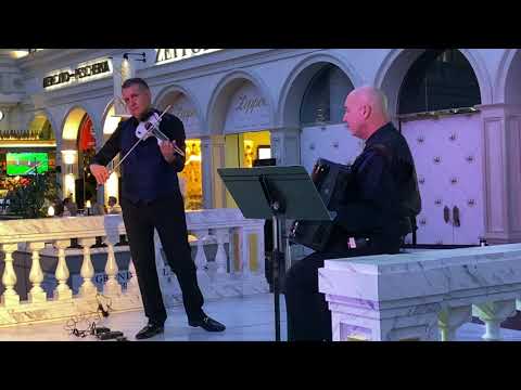 Banda de dois homens no Grand Canal Shoppes no The Venetian Resort, Las Vegas