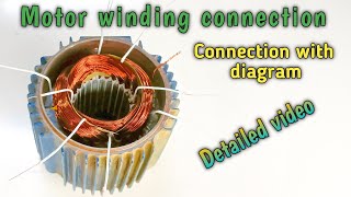 Single phase motor winding connection with diagram full detailed video|Single phase motor connection