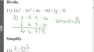 Honors PreCalc: Algebra Fundamentals (part 1)