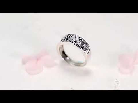Sterling Silver Daisy Flower & Infinity Love Pave Finger Rings for Women Wedding Engagement Jewelry