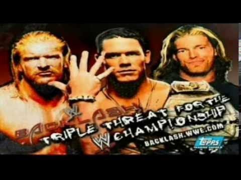 Backlash 2006 Triple Threat John cena vs Edge vs Triple H for the wwe Championship