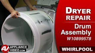 Whirlpool Dryer Cosmetic Damage Drum Assembly Repair and Diagnostic