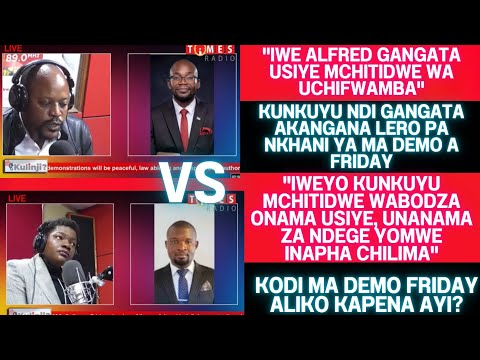 ALFRED GANGATA VS KUNKUYU AKUMANA PA PROGRAM YA KULINJI AWAKHAULITSA NDI MAFUNSO MPAKA ZINAFIKA APA?