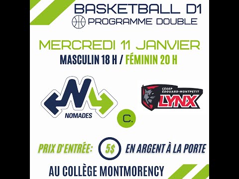 RSEQ D1 Basketball Masculin 🏀 Édouard @ Montmorency [2022-01-11]