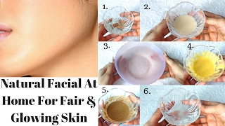 How To Do Facial At Home With Natural Ingredients | Natural Bridal Facial For Fair And Glowing Skin