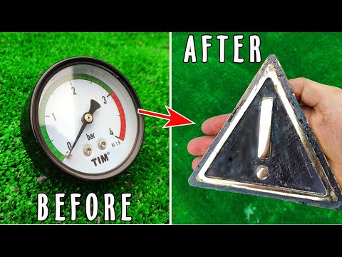 Melt down pressure gauge - trush to treasure.Casting brass . Motor melt down